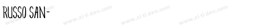 russo san字体转换